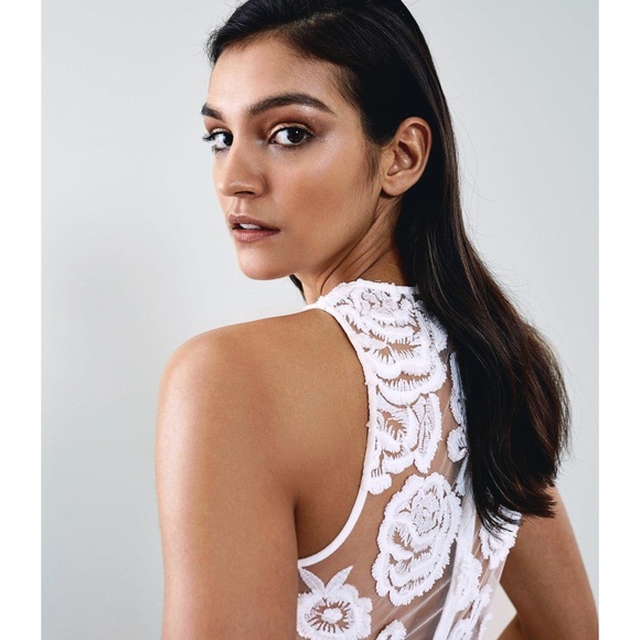 REISS Floral Lace Midi Dress - Picture 2 of 6